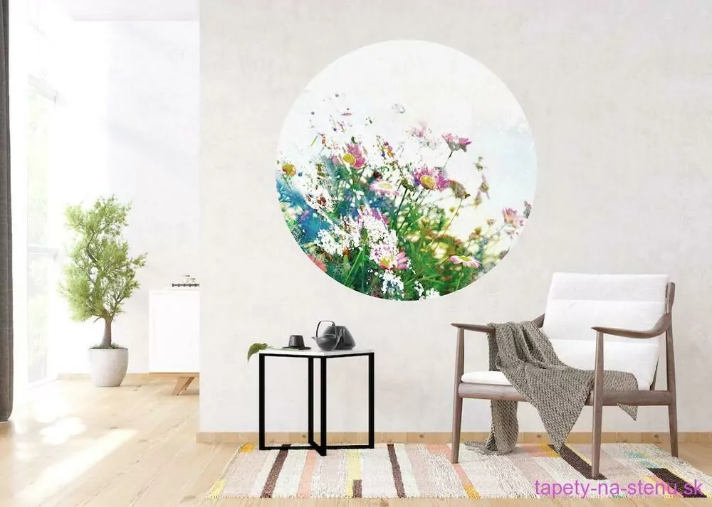 Samolepiaca fototapeta CR3301 Field Flowers 140 x 140 cm