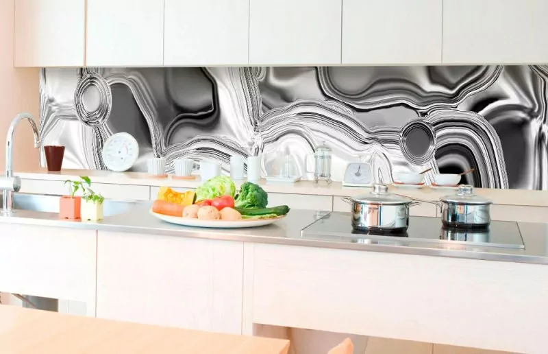 Fototapeta Dimex Liquid Silver KI350-101 | 350 x 60 cm