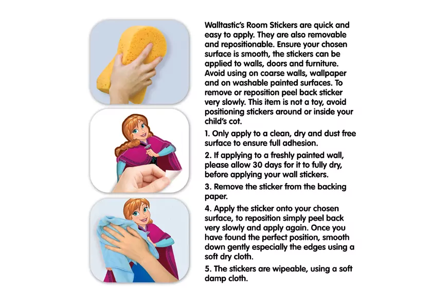 Walltastic samolepiace tetovačky Frozen 43916