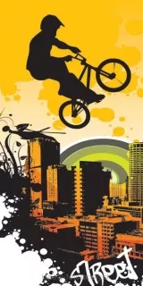 Fotoapeta na stenu Bicycle Yellow S-217