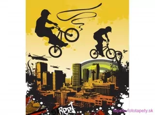 DIMEX fototapeta Bicykle v žltom MS-3-0326 - 225 x 250 cm