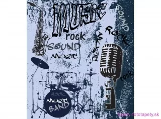 DIMEX fototapeta Music v modrom MS-3-0329 - 225 x 250 cm