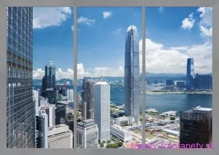 AG Design fototapeta FTS 1318 Window to the city 360 x 254 cm