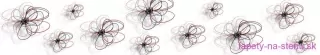 Fototapeta Dimex Red-Black Flowers KI350-098 | 350 x 60 cm