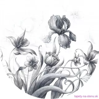 Samolepiaca fototapeta CR3212 Vintage Flowers 70 x 70 cm