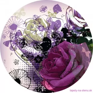 Samolepiaca fototapeta CR3221 Flower Collage 70 x 70 cm