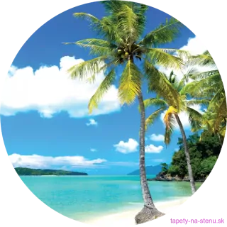 Samolepiaca fototapeta CR3305 Palms on Beach 140 x 140 cm