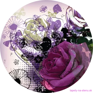 Samolepiaca fototapeta CR3321 Flower Collage 140 x 140 cm