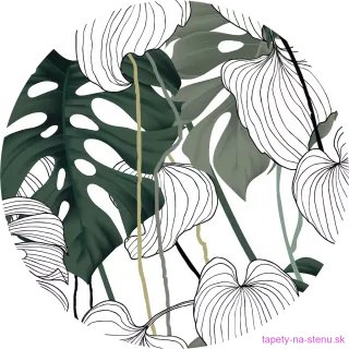Samolepiaca fototapeta CR3323 Vector Leaves 140 x 140 cm