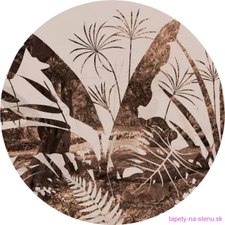 Samolepiaca fototapeta CR3326 Floral Grunge 140 x 140 cm