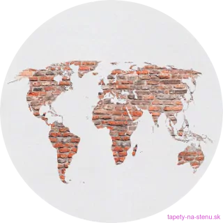 Samolepiaca fototapeta CR3330 Brick Worldmap 140 x 140 cm