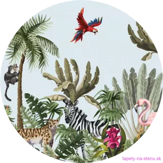 Samolepiaca fototapeta CR3335 Vector Jungle 140 x 140 cm