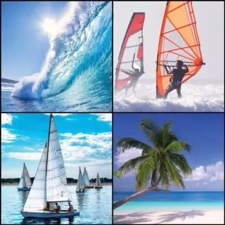 Vliesové fototapety Boat Collage L-184