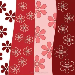 Vliesové fototapety Red Pattern L-251