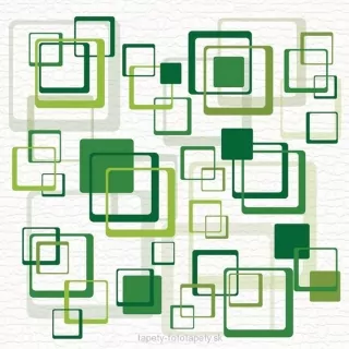 Vliesové fototapety Green Squares L-254