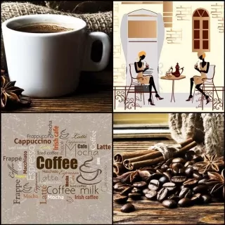 Vliesové fototapety Coffe Collage L-277