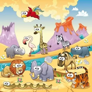 Vliesové fototapety Desert Animals L-294
